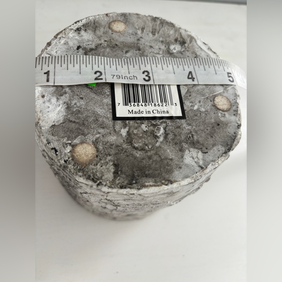 White Birch Textured Cylinder Planter Pot - Picture 8 of 8